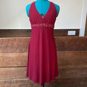 Vintage 90’s Y2K Beaded Halter Dress